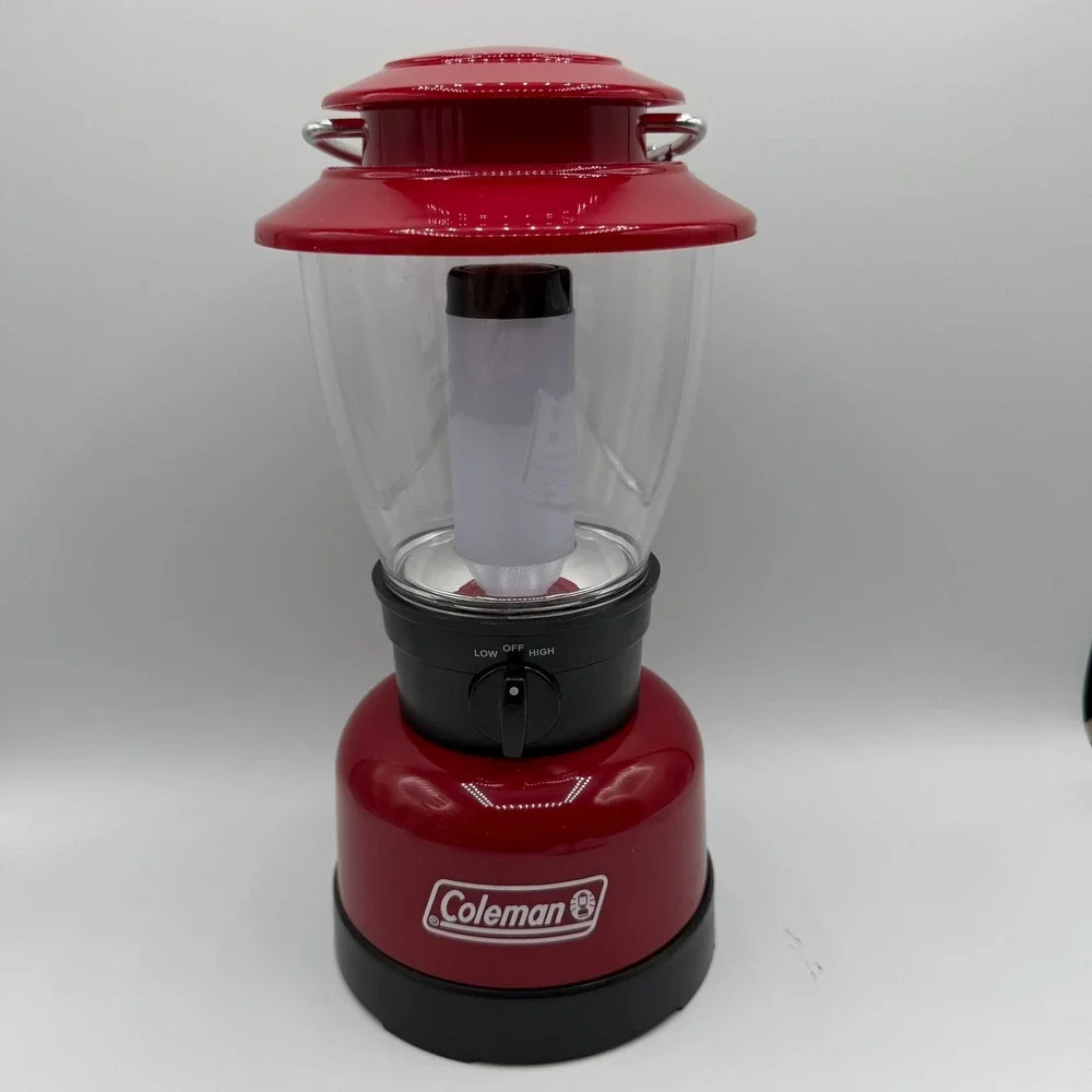 Coleman 4D Classic LED Lantern 400 Lumens Red Battery Powered Camping Light